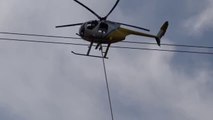 Helicopter Trims Tree