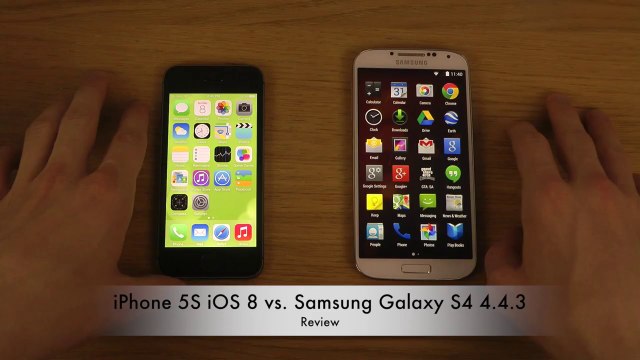 iPhone 5S iOS 8 vs. Samsung Galaxy S4 Android 4.4.3 KitKat - Review - video  Dailymotion