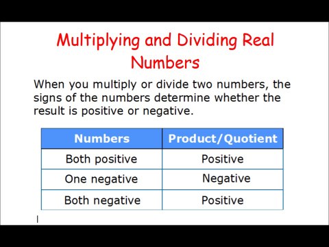 Algebra Tutorial | Multiplying and Dividing Real Numbers, Rational Numbers, Mixed Numbers