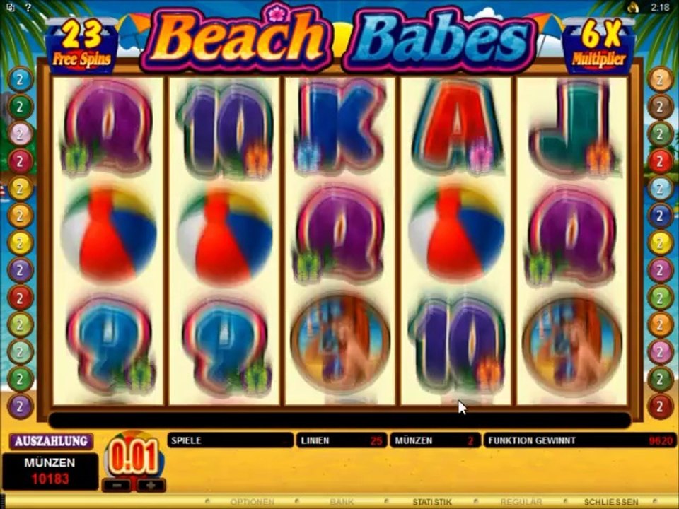 Beach Babes Slot - Freespin Feature
