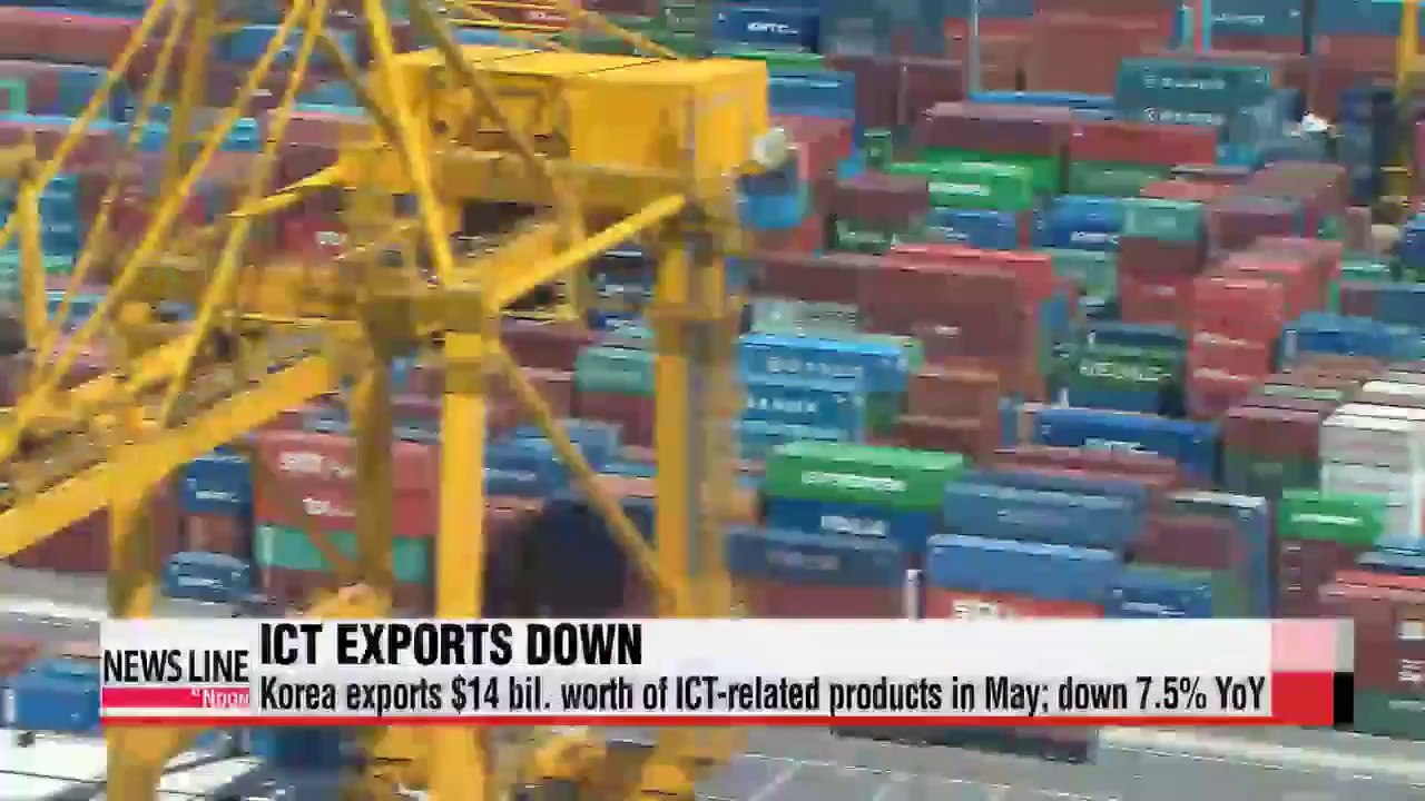 Korea exports 14 billion worth of ICT-related products in May; 7.5p YoY