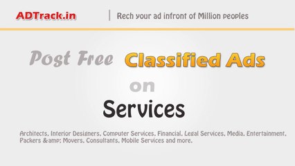 Post Free Classifieds on  services, Professionals - AD Track