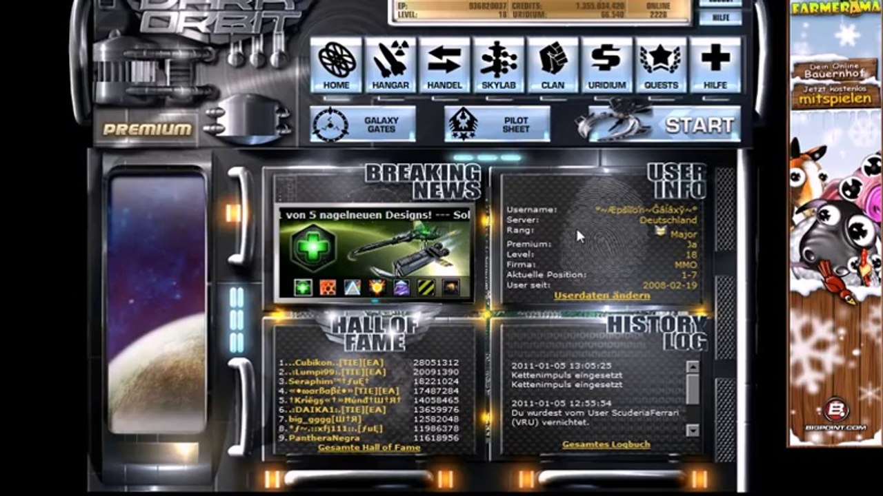 Browser Game -- Darkorbit Staffel 1 Part 1 German