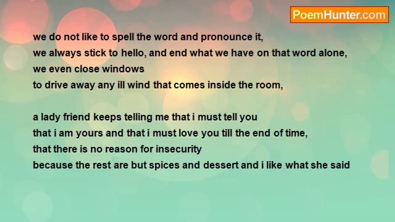 RIC S. BASTASA - lady i am yours and you made me what i am