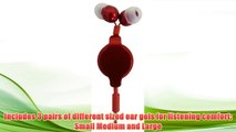 Best buy Kokopa HF-RETR-RED Extra Small Retractable Stereo Earbuds with 3.5mm Jack and Extra,