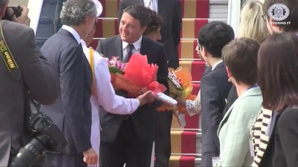 Vietnam - L'arrivo  di Renzi ad Hanoi (09.06.14)