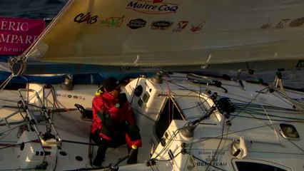 Jérémie Beyou et Yann Eliès : interviews (Etape #1)