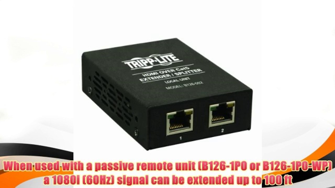 Best buy Tripp Lite B126-002 2-Port HDMI Over Cat5 Extender/Splitter TAA/GSA (Black),"