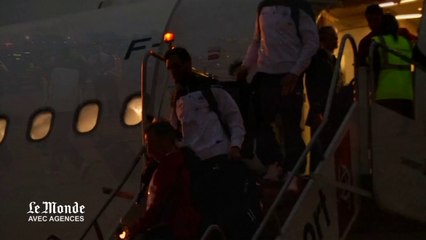 L'arrivée de l'équipe de France à Sao Paulo