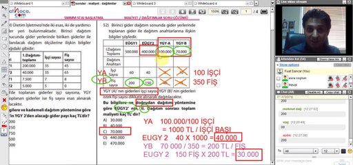 Soru Çözümleri - Maliyet - Dağıtımlar