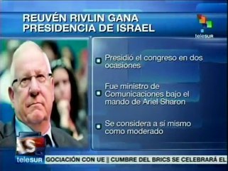 Reuvén Rivlin, candidato del Likud, ganó las elecciones en Israel