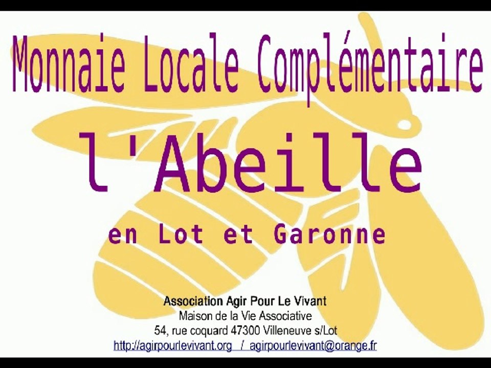 place aux asso - radio bulle - monnaie locale abeille
