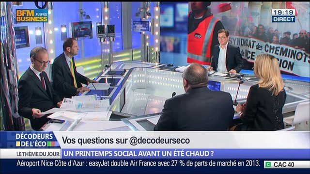 Un printemps social avant un été chaud ?, dans Les Décodeurs de l'éco - 10/06 1/5