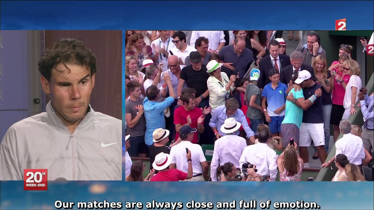 Rafael Nadal's interview on French TV after winning Roland Garros 2014