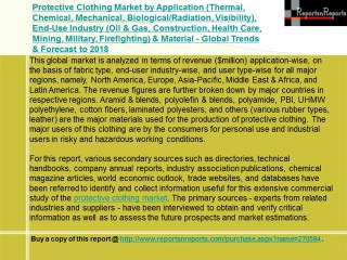Global Protective Clothing Market Forecast to 2018
