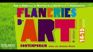 Présentation des flaneries d'art contemporain dans les Jardins Axois 14&15 juin 2014