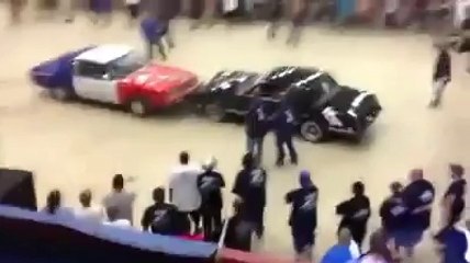 Low rider Cars Fighting Each Other and Crashing