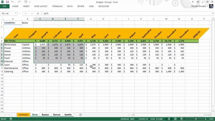 Microsoft Excel Building Budgets - Part 1
