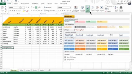 Microsoft Excel Building Budgets - Part 2
