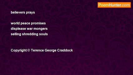 Terence George Craddock (Spectral Images and Images Of Light) - Religious Intolerance