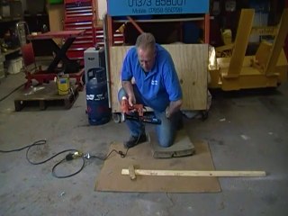 Using an electric stapler