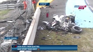 WEC 24h du Mans 2014 Practice Horror crash Duval