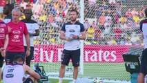 Mondial-2014: premier entraînement des Français au Brésil