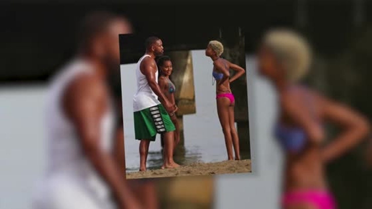 Will, jada pinkett & willow smith am strand von hawaii