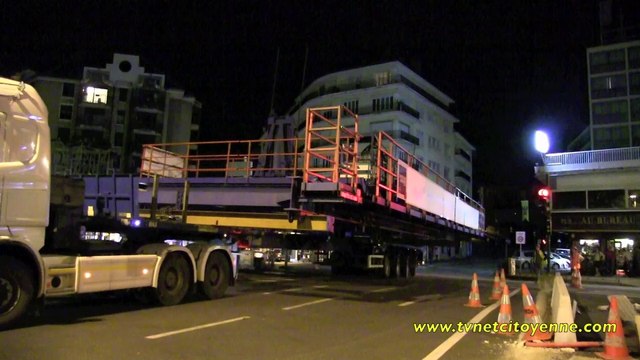 La plateforme du chantier de la Leysse en transit exceptionnel