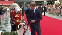 Prince Harry meets Shenkin the goat at Zulu premiere