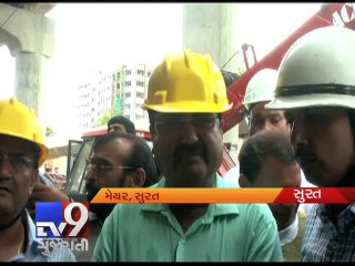 Pillar of an under construction flyover collapses in Surat - Tv9 Gujarati