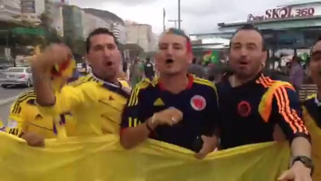 Les supporters colombiens à Copacabana