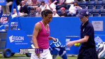 Schiavone hits between the legs shot