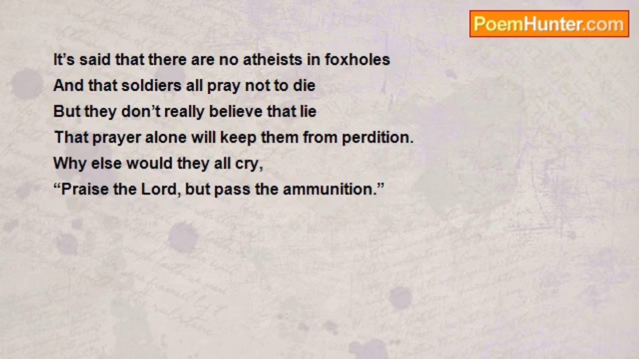 George Hunter - Atheists In Foxholes