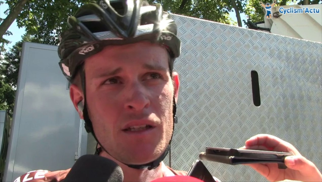 Maxime Bouet à l'arrivée de la 4e étape du Critérium du Dauphiné 2014