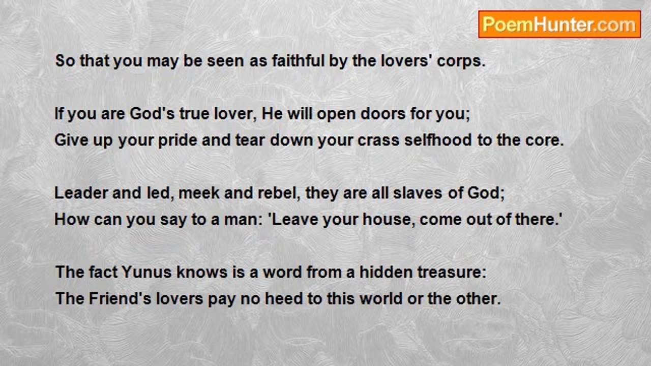 Yunus Emre - All men in the whole wide world adore Him whom we adore