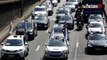 Les taxis en colère manifestent dans Paris