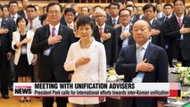 President Park calls for international efforts on inter-Korean unification