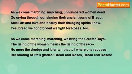 James Oppenheim - Bread And Roses