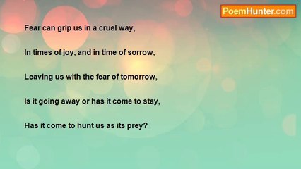 Sarah Apgar - The Fear of Fear