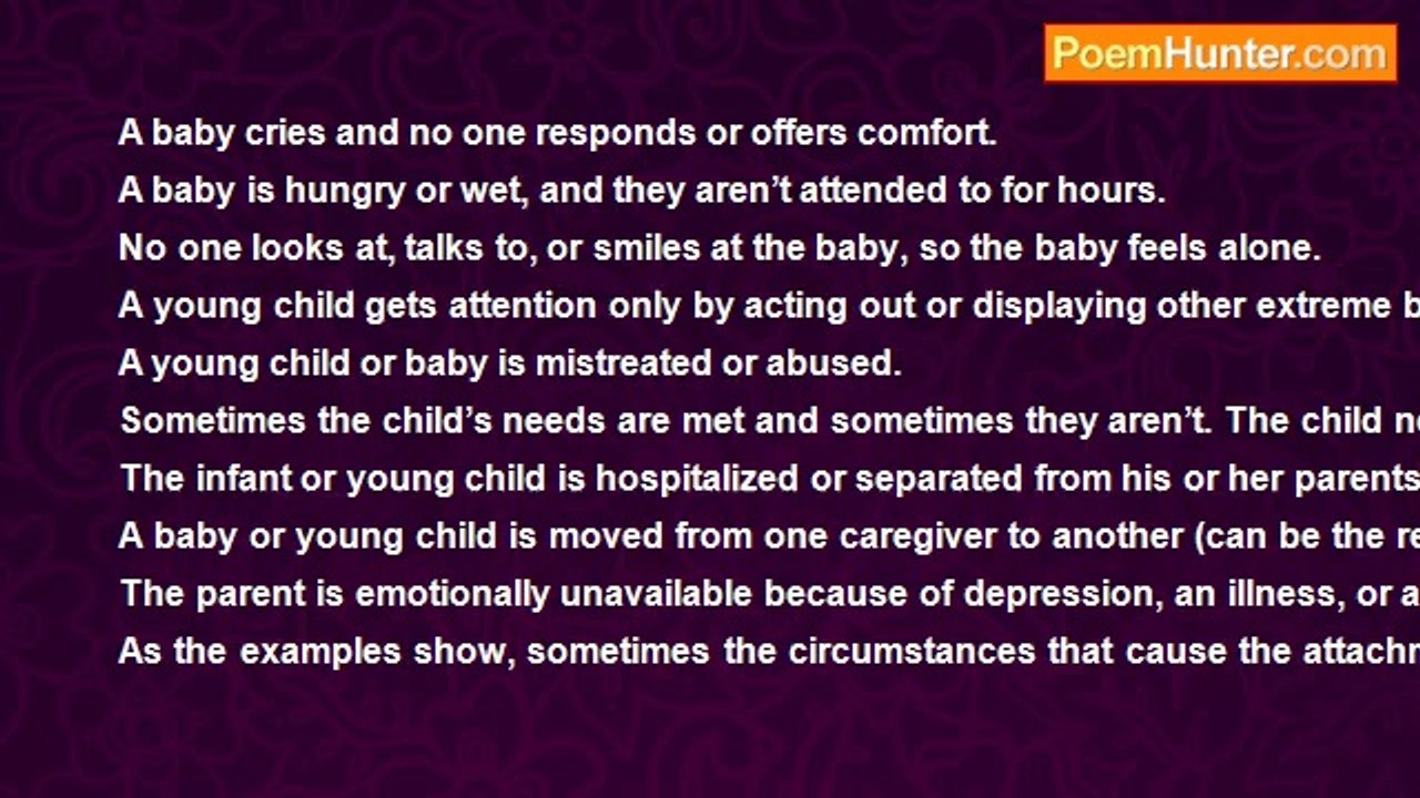 Is It Poetry - Attachment Disorders & Reactive...
