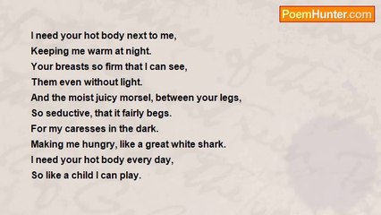Don Juan Tenorio - I NEED YOUR HOT BODY NEXT TO ME