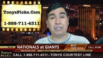 MLB Odds San Francisco Giants vs. Washington Nationals Pick Prediction Preview 6-11-2014