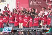Ollanta Humala asistió a campaña contra el trabajo infantil en Estadio Nacional