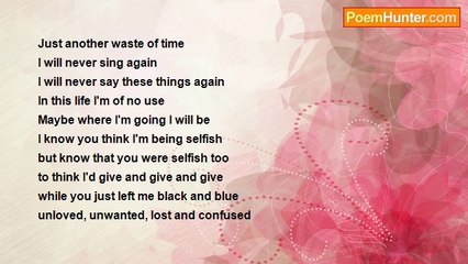 chantelle ribeiro - A Suicide Note (For the misunderstood...)