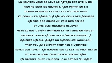 La Fouine - La bas (Paroles / Lyrics)