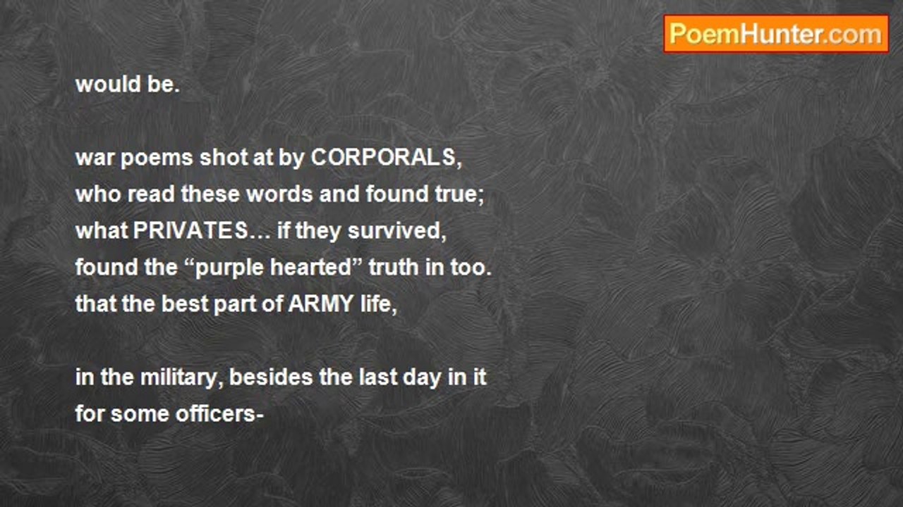 ronald stroman - A Basic Training Poem