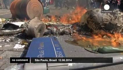 Clashs erupt in Sao Paulo ahead of World Cup opening match