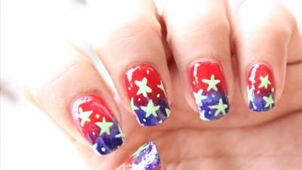 4th of July nail art - US flag nail designs (Memorial day nails, independence day nail designs)