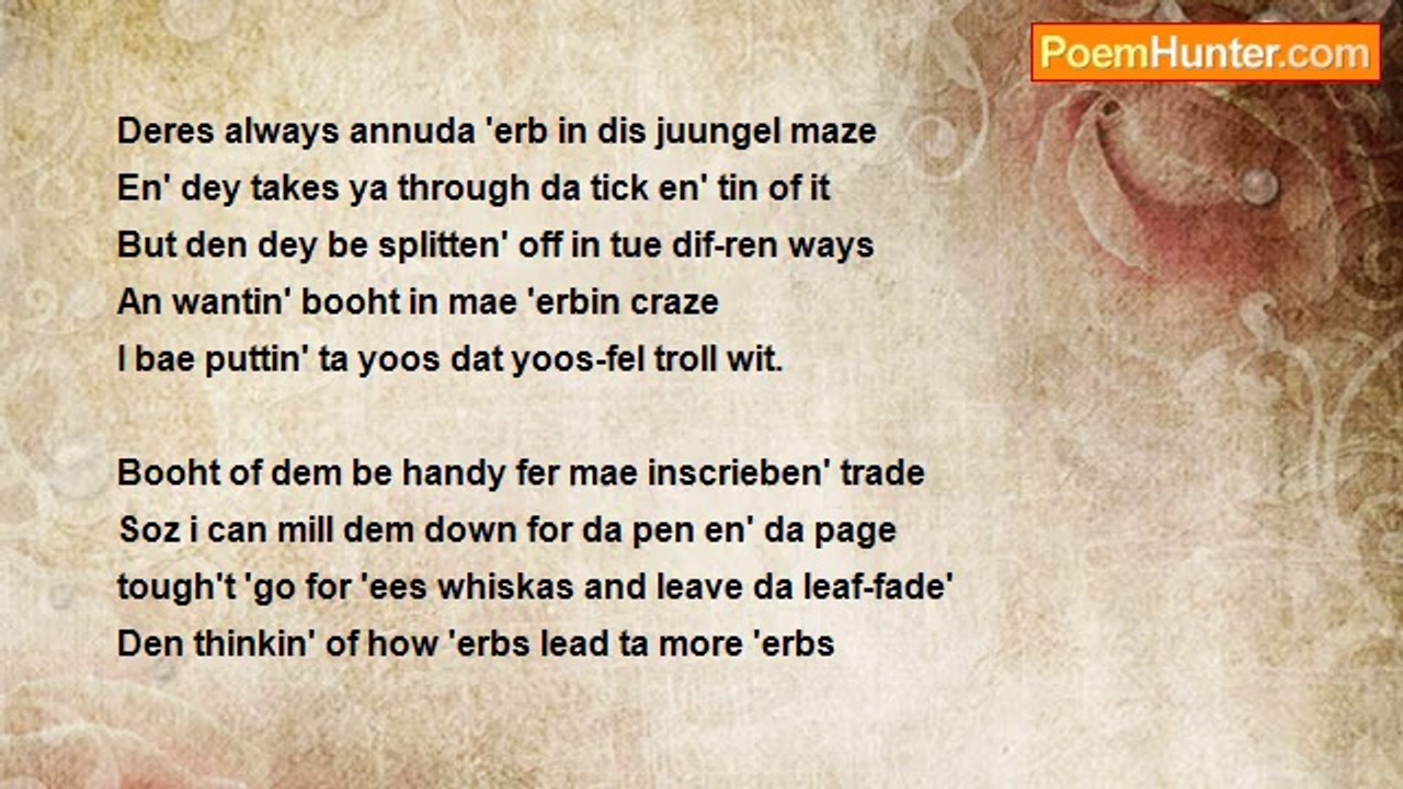 Ian McArthur - 'Da 'erbs I be taekin''